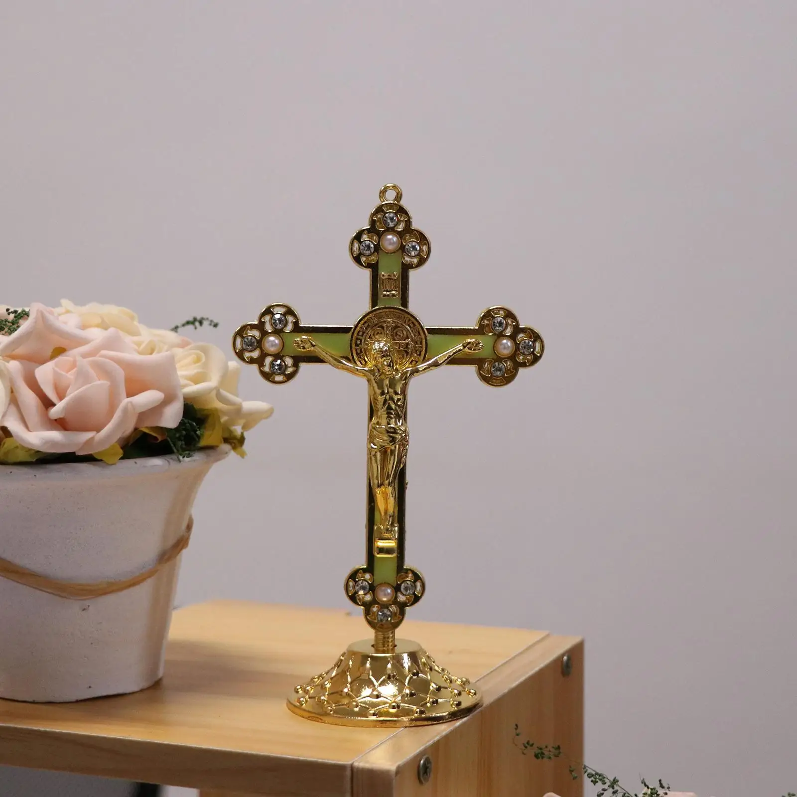 

Металлическое настенное распятие, крест Иисуса Христа, религиозное украшение Святой церкви