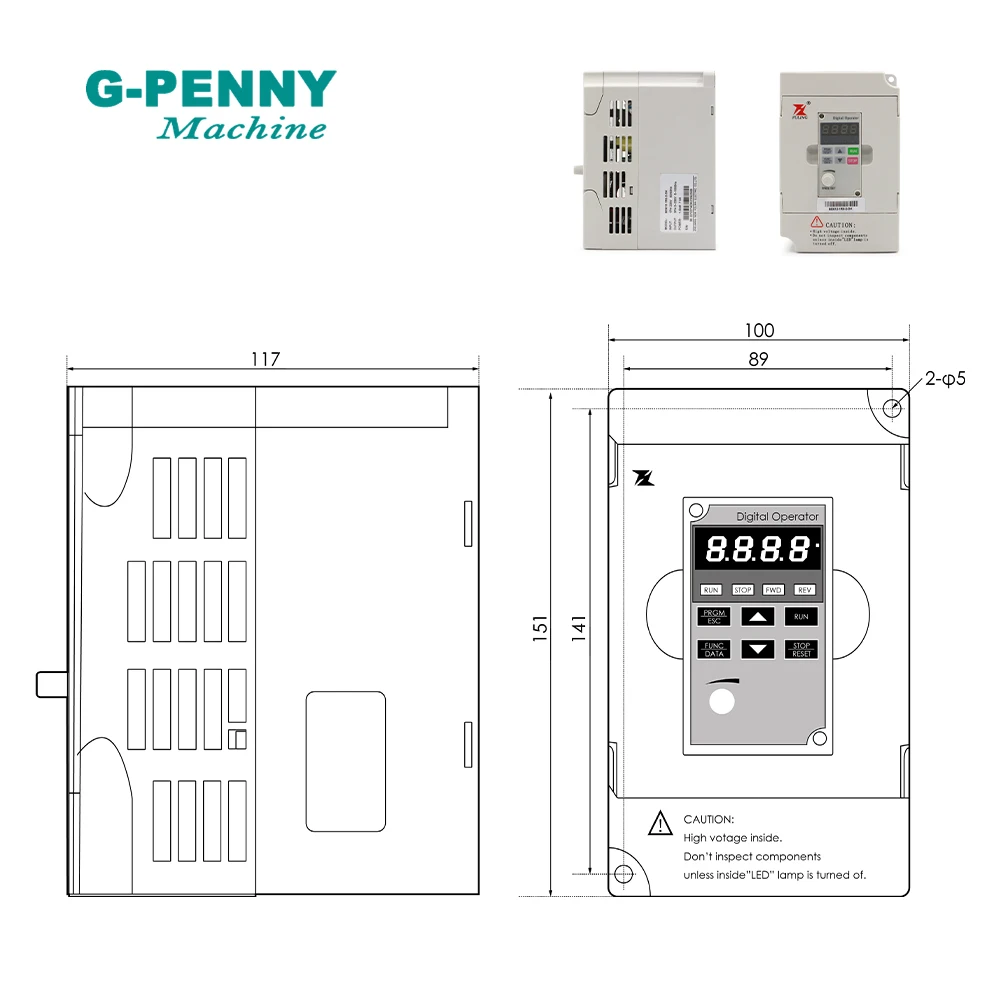 FuLing BD612 Type 1.5KW/2.2KW Vector Inverter 220v/380v 0~1000Hz Variable Frequency Drive VFD/Inverter