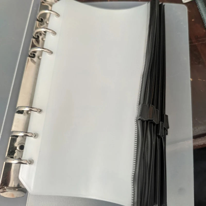 4 stücke a6 6-Loch-Binder Taschen wasserdichte PVC-Umschläge Reiß verschluss Binder Beutel