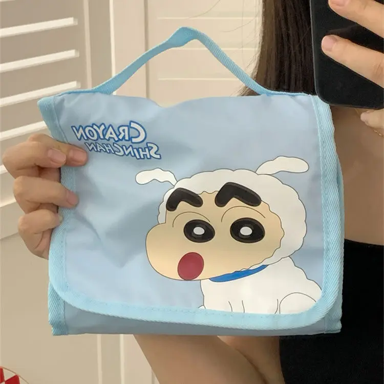 

Kawaii Crayon Shin Chan Makeup Bag Cute Cartoon Anime Large Capacity Handheld Removable Multi Functional Storage Bag Toilet Bag