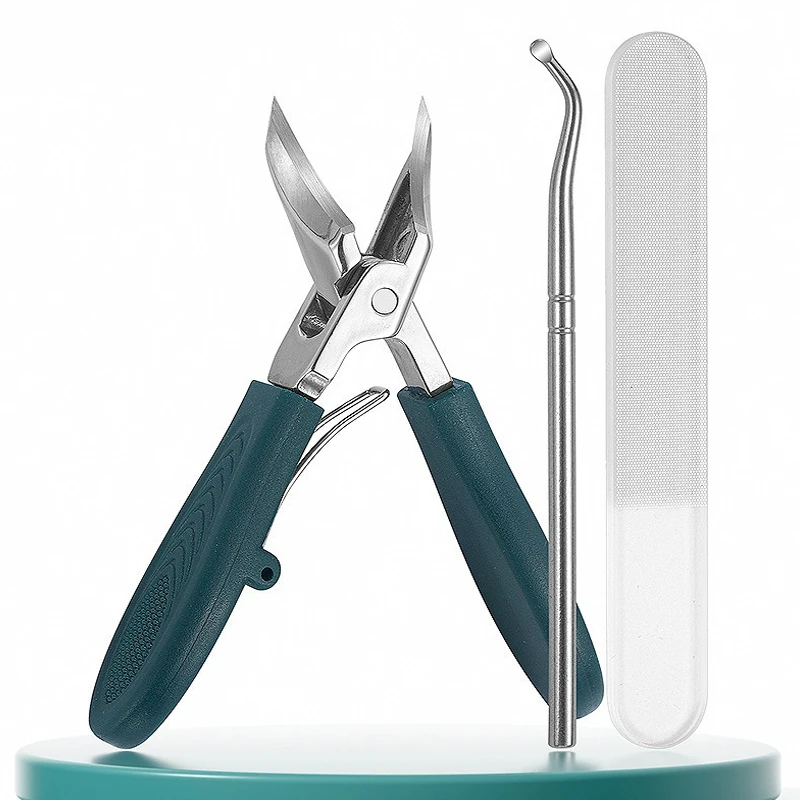 Juego de cortaúñas antisalpicaduras de 3/2/1 Uds., cortador de uñas oblicuo con pico de águila de alta gama, herramientas para manicura de uñas encarnadas