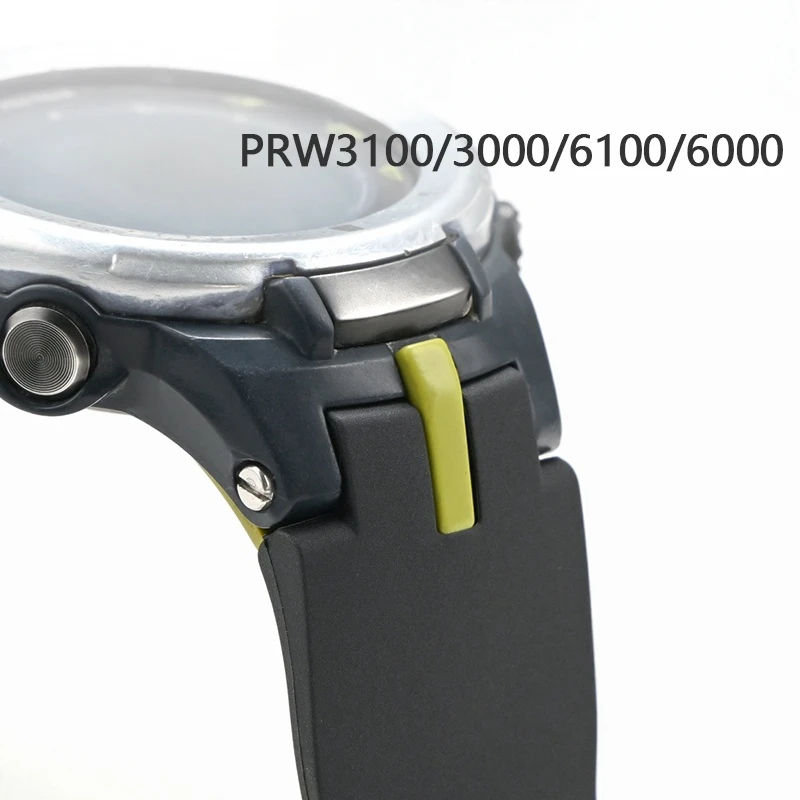 Resin Watch Band For Casio PRW-3000 3100 6000 6100 PRG-300 waterproof and sweatproof Watch Strap Sports Bracelet