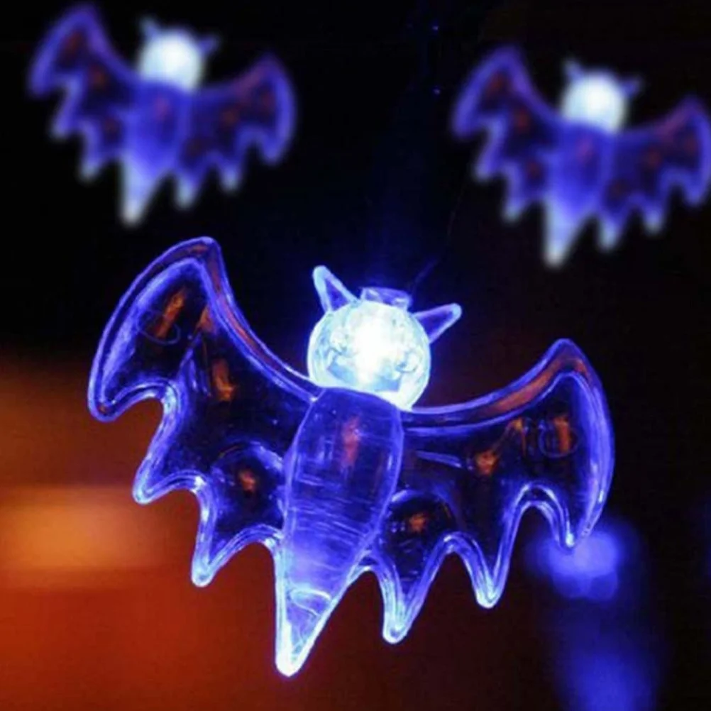 Led Blue Bat Design Lights For Halloween Party Garden Decor For Party Halloween String Light Led String Light