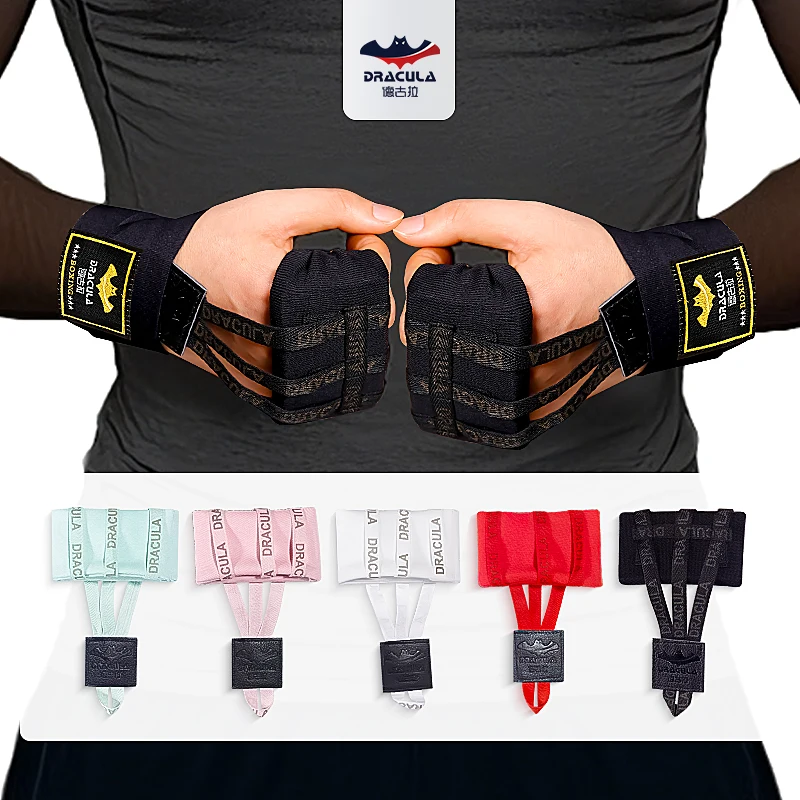 Muay Thai Gel Gloves Lazy Hand Wraps with Knuckle Shield, Two-in-One Professional Hand Wraps