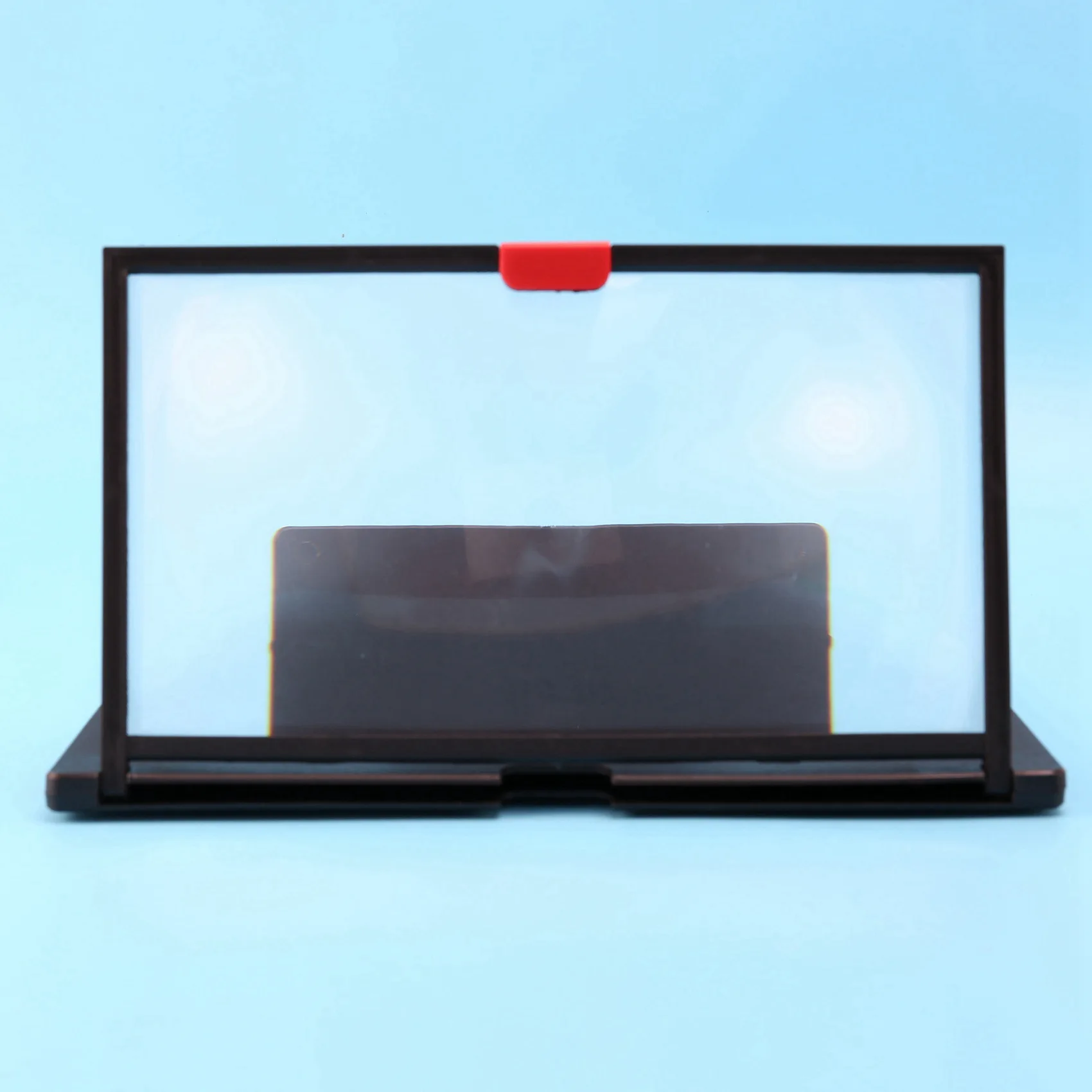 

T64C! 2X Mobile Phone Screen Magnifier 12 Inch 3D HD Video Amplifier Stand Bracket with Movie Game Black Folding Desk Holder