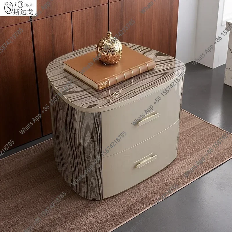 Italian Light Luxury Bedroom Bedside Table Modern Simple Bedside Table Storage High-end Custom Luxury Designer X
