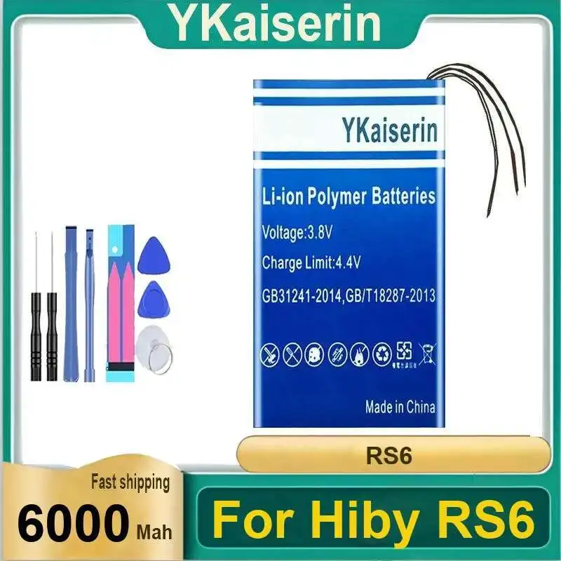 

Портативный цифровой аудиоплеер, аккумулятор 6000 мАч для Hiby RS6 RS 6