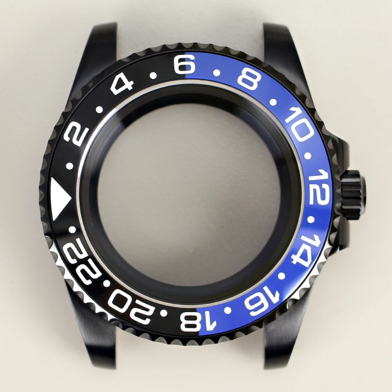 40mm Men's Watch case Sapphire Glass for seiko NH35 NH36 NH34 NH70 Miyota 8215 ETA 2824 Movement Black yacht-master Design Style image 3