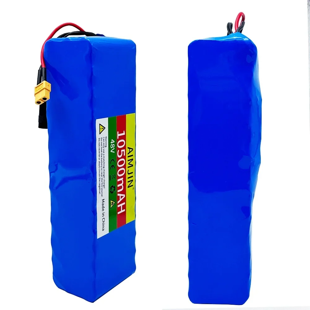 48V 10500mAh 18650 Rechargeable Lithium Battery Pack 10S3P 500W for Power Bicycle Scooter Vehicle+54.6V 2A Charger