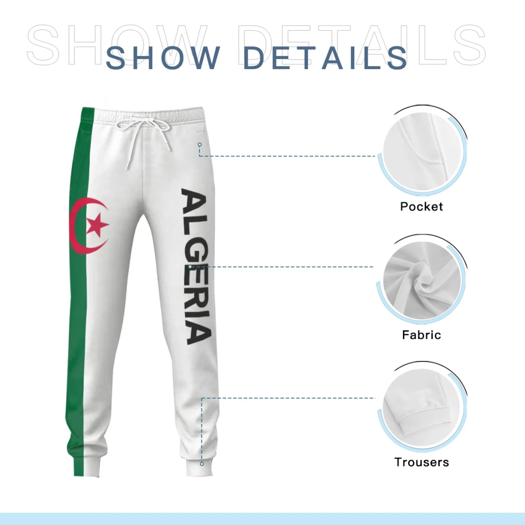 Algeria Flag Heren Joggingbroek Met Zakken Joggingbroek Voor Heren Sport Casual Joggingbroek Met Trekkoord