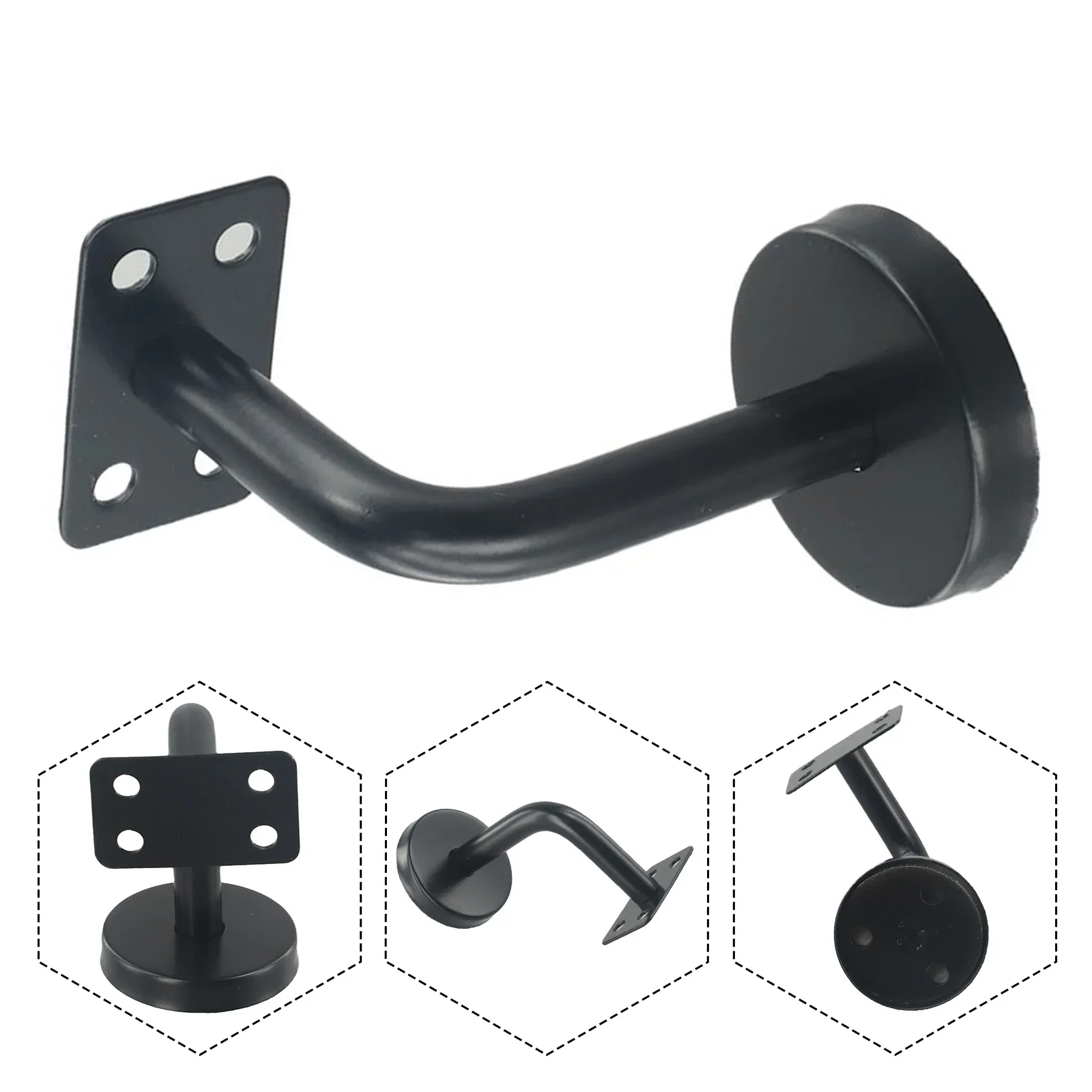 บันได Handrail Bracket สแตนเลสสตีลวงเล็บบันได Handrail สนับสนุน Fixing ผู้ถือฮาร์ดแวร์ไม้ Handrail อุปกรณ์เสริม