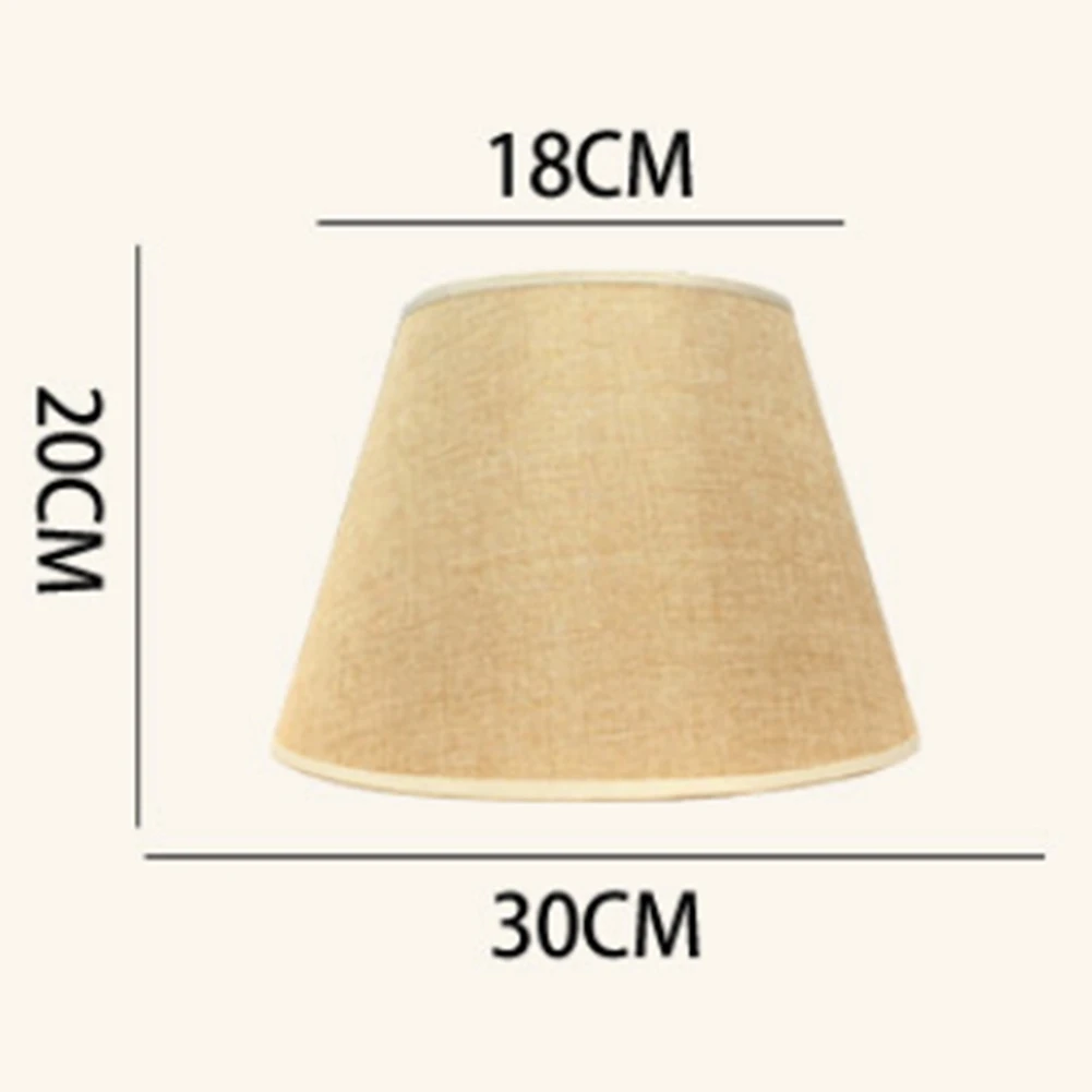 Imagem -02 - Linho Table Lamp Shade Abajur Acessórios Abajur Lamp Lâmpada de Parede Piso Lamp Cloth 30cm E27 Menor Diâmetro Amarelo