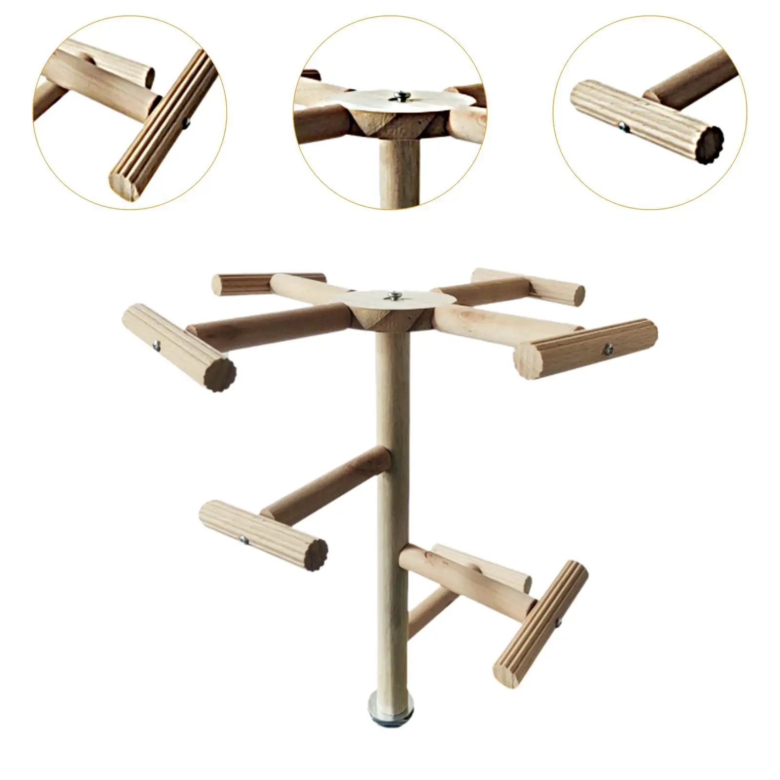 Bird Rotating Perch Toy Bird Cage Accessory with Bearings Rest Rotating Parakeet Toy for Lovebirds Conures Budgies Finches view 5