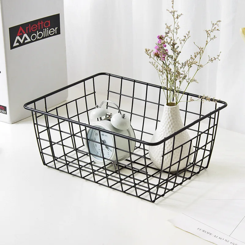 

Farmhouse Décor Metal Wire Organizer Storage Basket Bin Toilet Paper Storage-Organization & Storage for Bedroom,Bathroom,Pantry