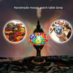 Turkish Glazed Glass Home Decor Table Lamp DIY Pure Handmade Mosaic Patch Birthday Gift Couple Parent-Child Material Kit