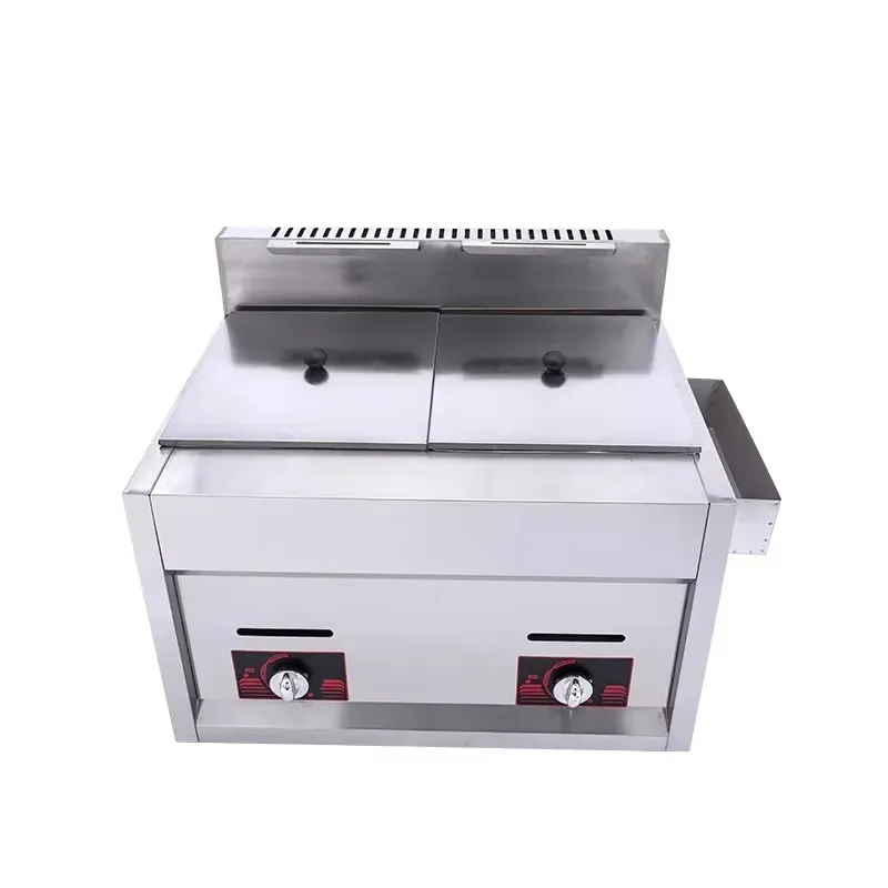 6L + 6L double tank gas fryer stainless steel catering equipment turkey fryer