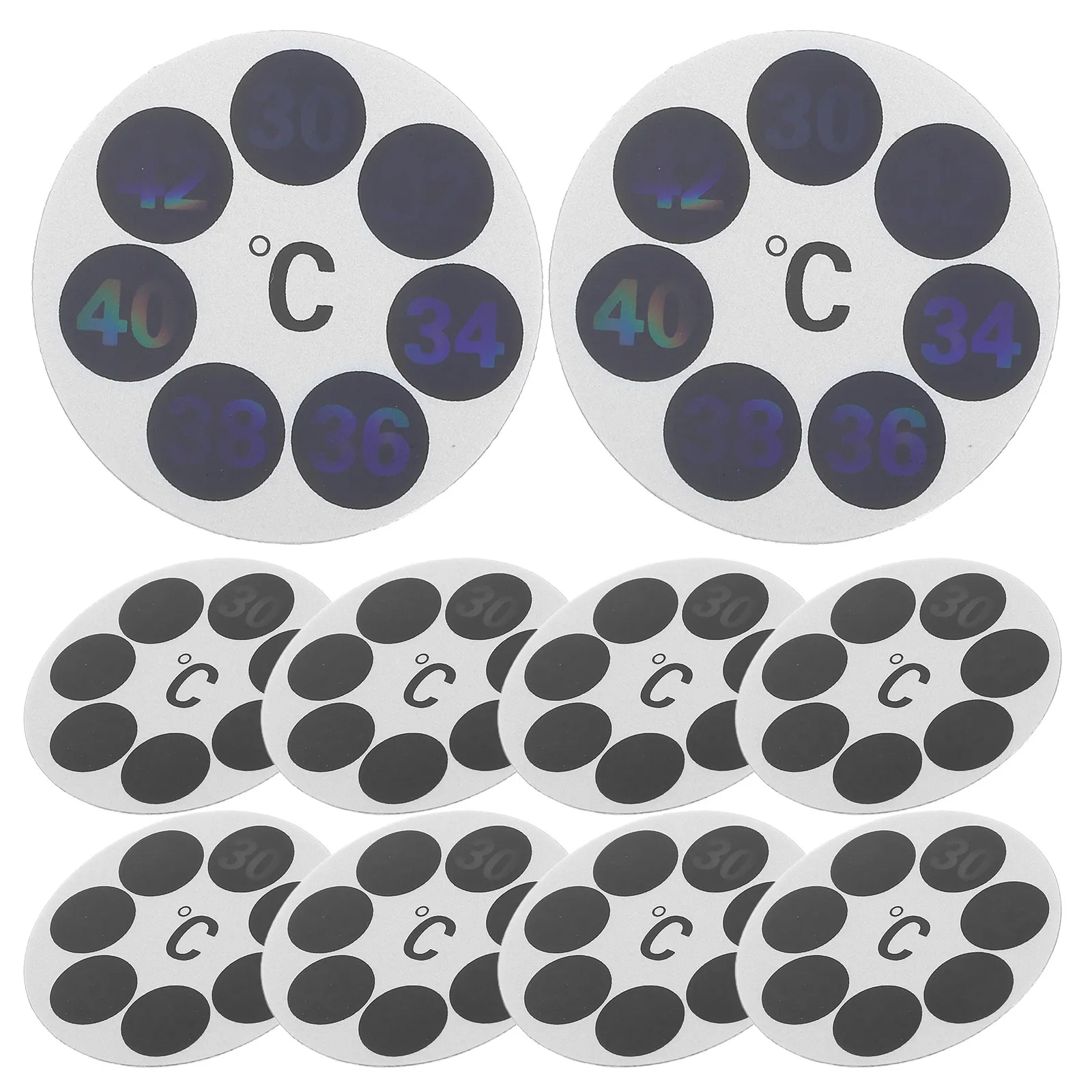 

Набор из 10 круглых термометров-наклеек для ванны с изменением цвета, безопасные стикеры для контроля температуры воды, для использования в детской ванной комнате