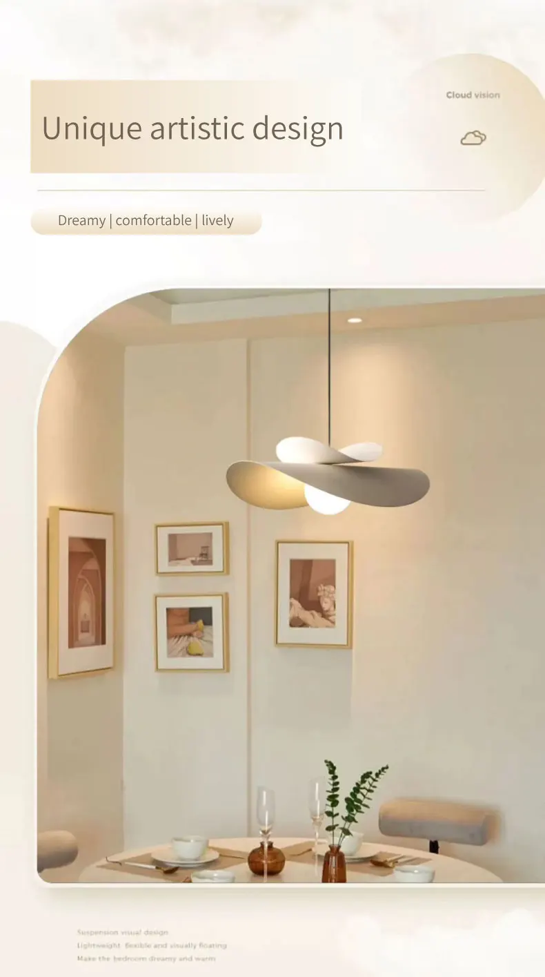 Nordic White Iron LED Pendant Lights Bar E27