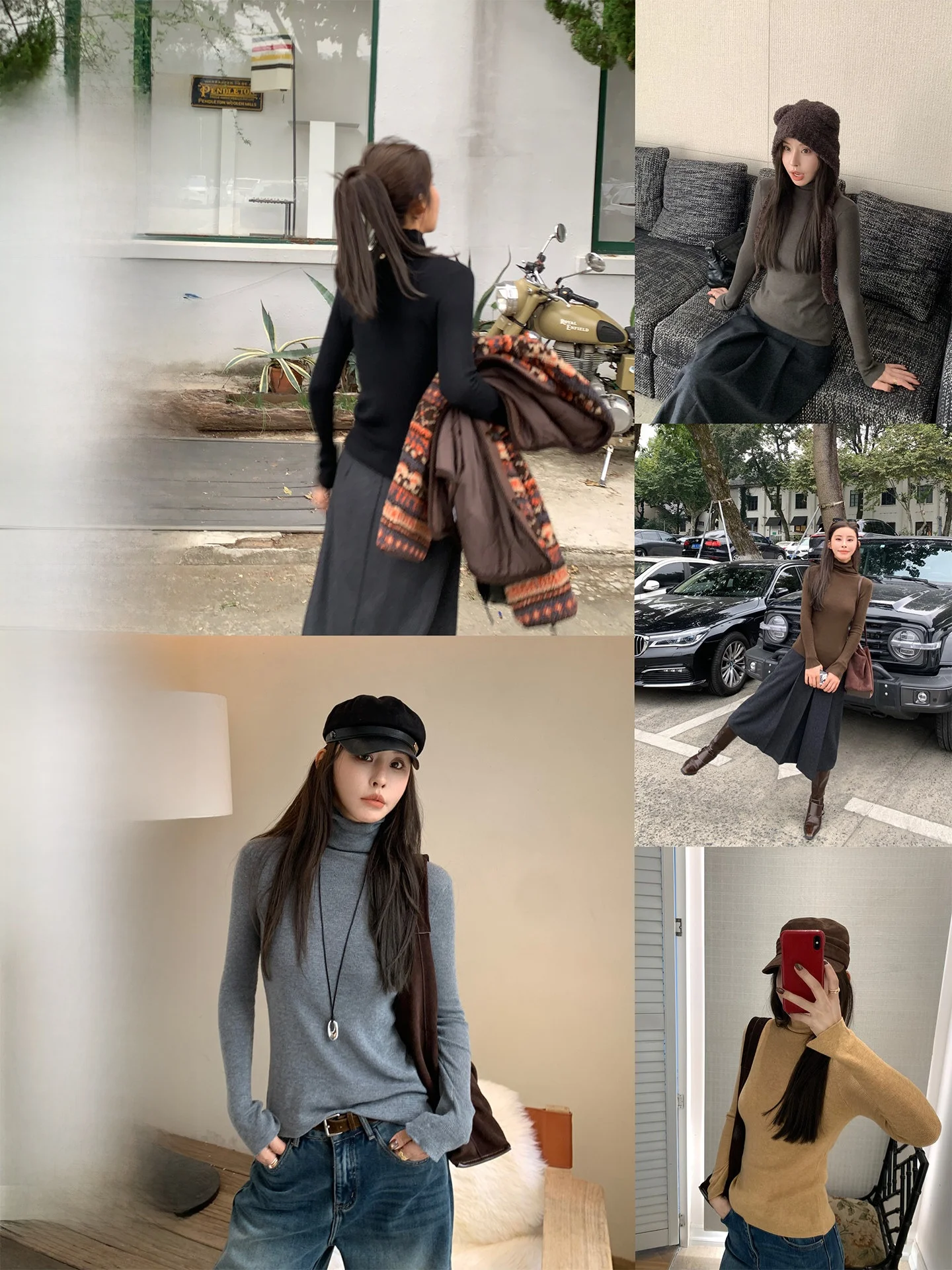 

Свитер Lao Dou Jia из 100% шерсти с высоким воротником, универсальный, с объемным воротником, не слишком тяжелый, для осени и зимы, для повседневной носки, свободный крой, длинный рукав