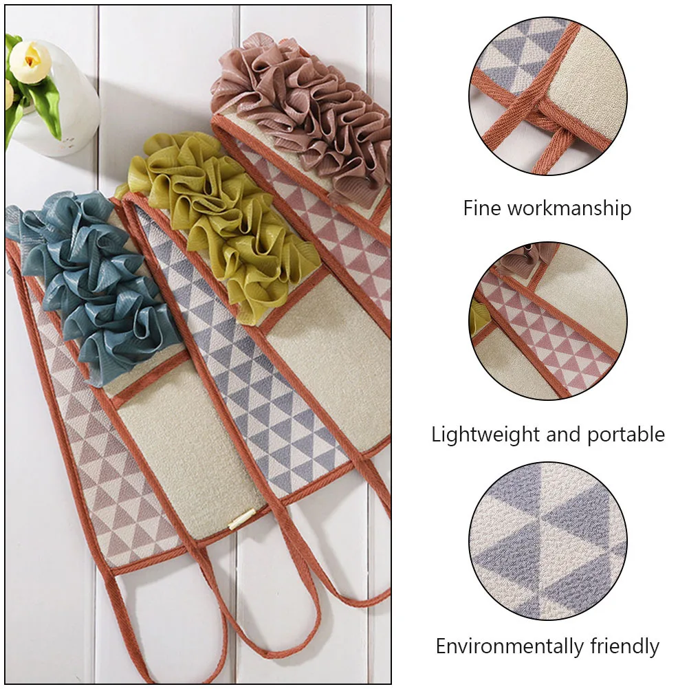 

2pcs Bath Towels Long Dual Purpose Exfoliating Scrub Body Towels For Back Cleaning Bathing Massage Supply Scrubber Strip