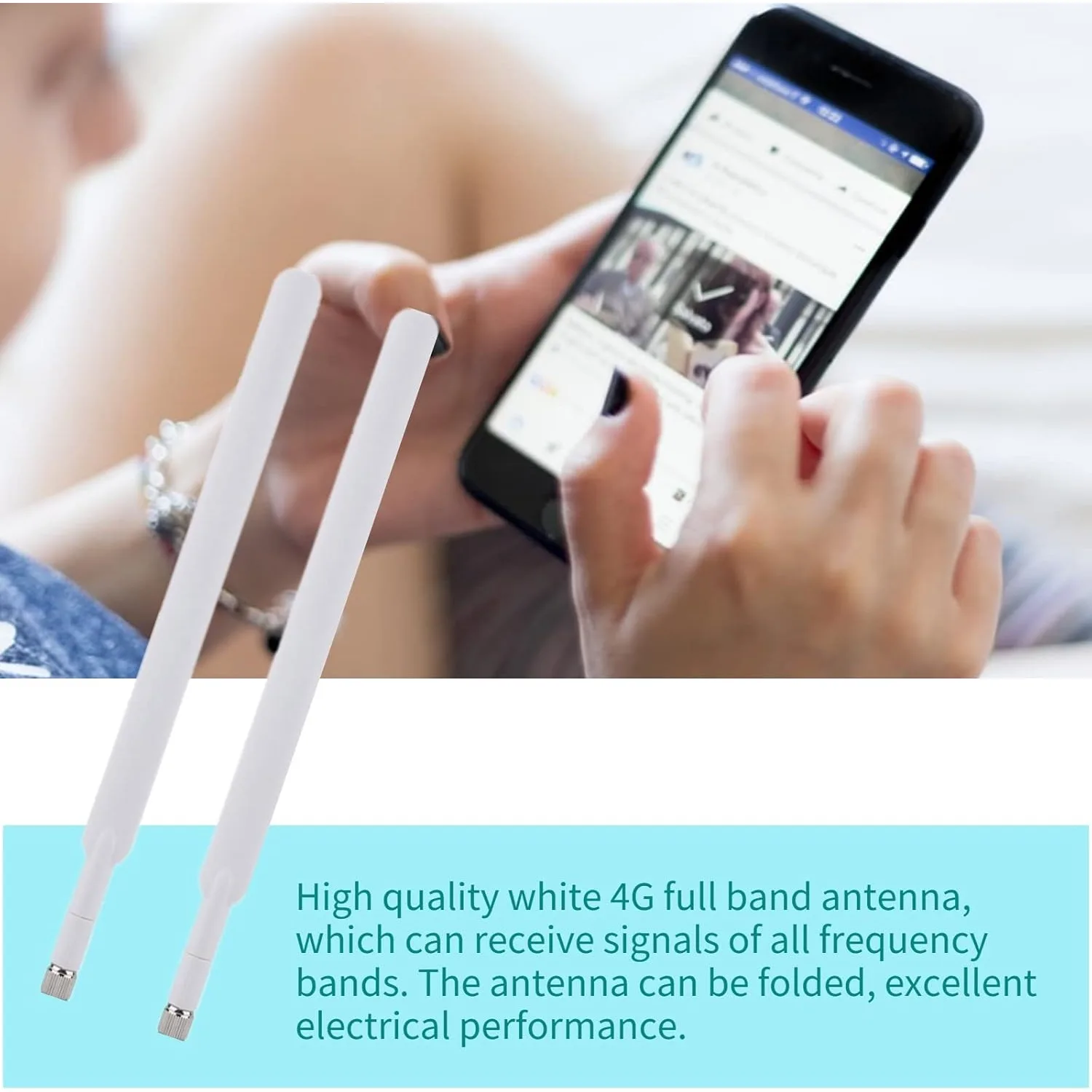 Antenna 4G LTE SMA Maschio 10dBi 19cm WiFi Omni direzionale amplificatori di segnale per Tim Vodafone Huawei ZTE 4G Router Modem Gateway Cellulare Telecamera, 2 Pacchi