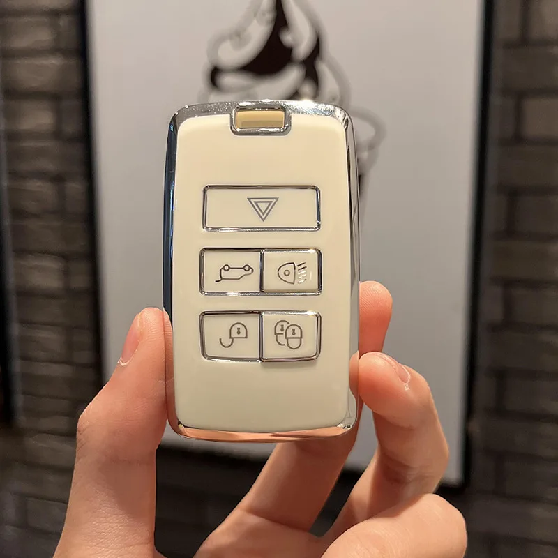 TPU Car Key Cases Remote Fobs Cover Auto Accessories For Land Rover Range Rover SV Evoque Sport Defender Discovery 2021 Jaguar F