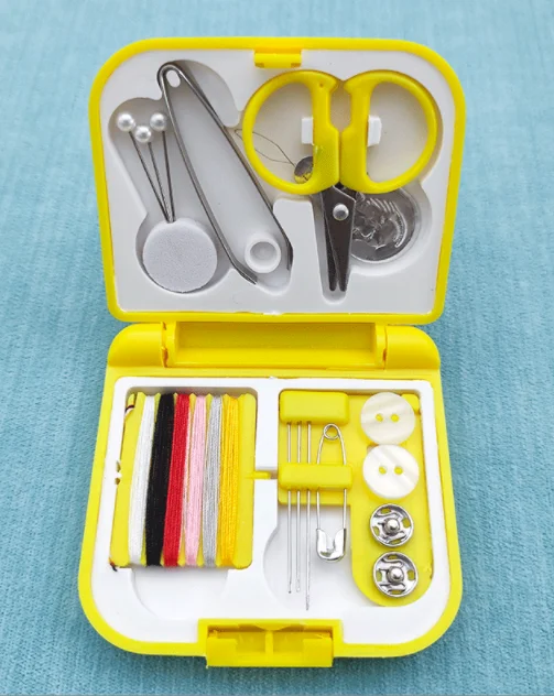 Professional Mini Sewing Box Kit Portable Home Travel Sewing Needle Threads Box Set DIY Apparel Crafts Scissor Tools Accessories