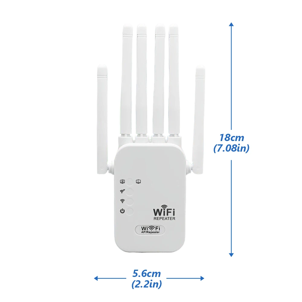 1200 ميجا بت في الثانية - منافذ جيجابت إيثرنت ثنائية النطاق، موسع WiFi 6، يعمل مع أي جهاز توجيه، توافق عالمي، 6 هوائيات لأكثر من 50 عامًا #5