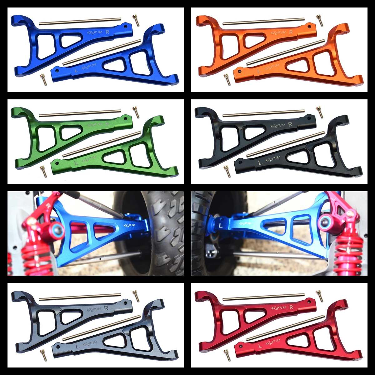 

GPM Aluminum Front Upper Suspension Arm For TRAXXAS 1/10 E-Revo Vxl Brushless