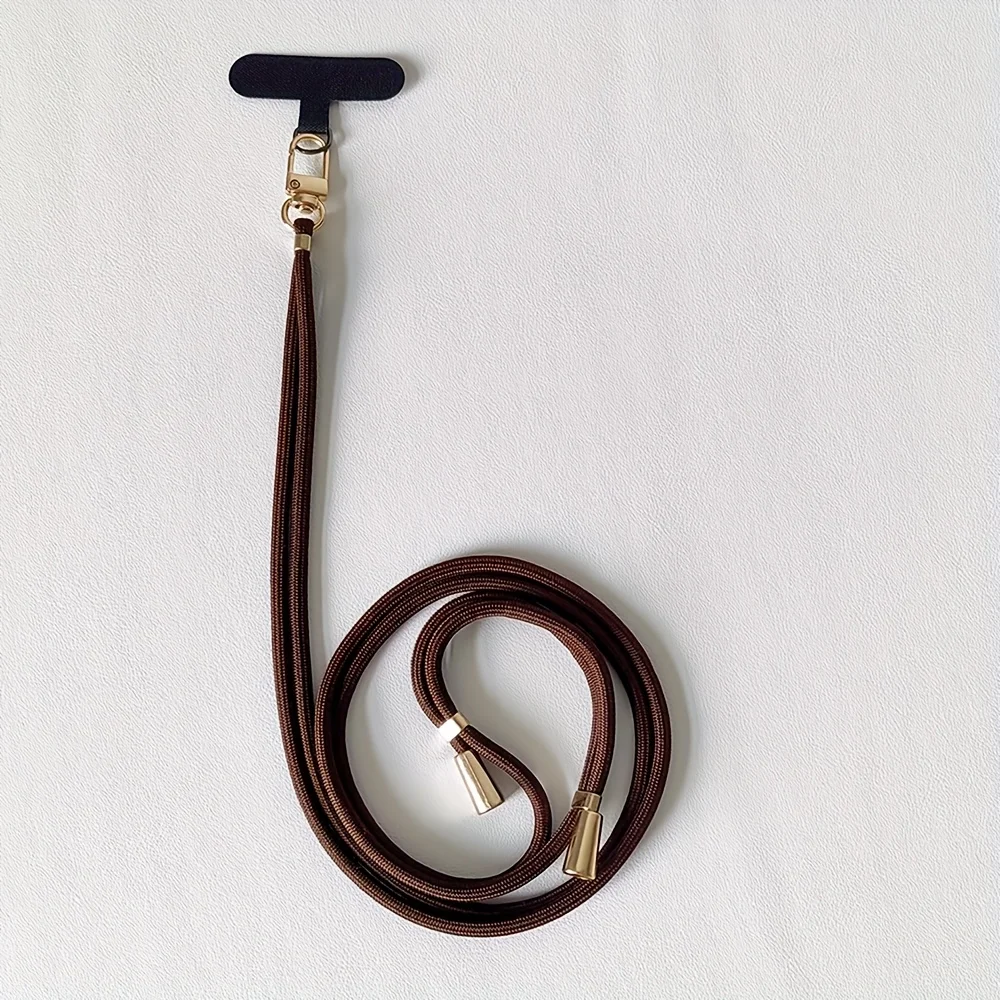 Verstelbare telefoonkoord, anti-drop telefoonriem voor op reis, lange verstelbare nekriem, duurzame effen kleur crossbody riem, functionele crossbody telefoonriem, duurzaam