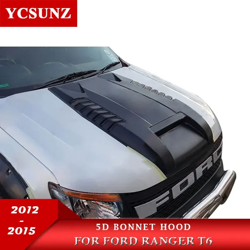 ABS Bonnet Scoop Hood For Ford Ranger Wildtrak Raptor T6 2012 2013 2014 2015 Pickup Truck Car Accessories