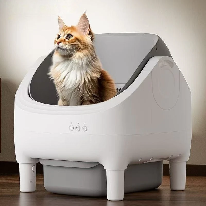

Automatic Cat Litter Pan Self-Cleaning Cat Litter Box Extra Large Open Self-Cleaning Smart Litter Box Pet Supplies