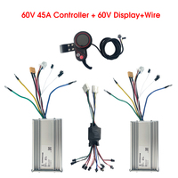 YunLi Upgraded 60V 45A Scooter Controller for Dual motor 3200w 5600w 6000w electric scooter LH-100 Display Accelerator