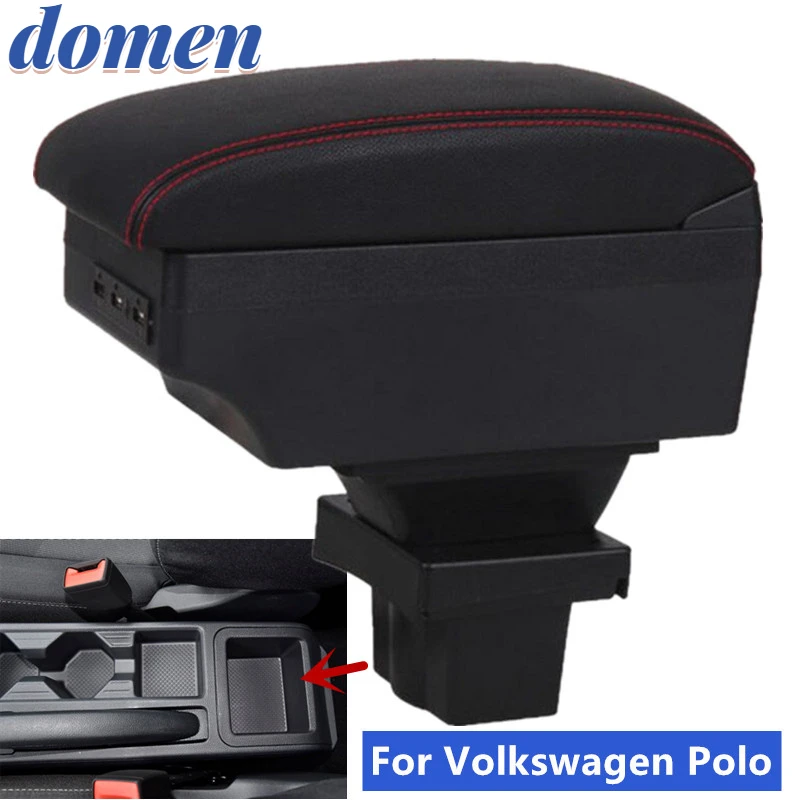 For Volkswagen virtus Armrest box For Volkswagen Polo Car Armrest 2019-2023 Central Storage box with USB Car accessories