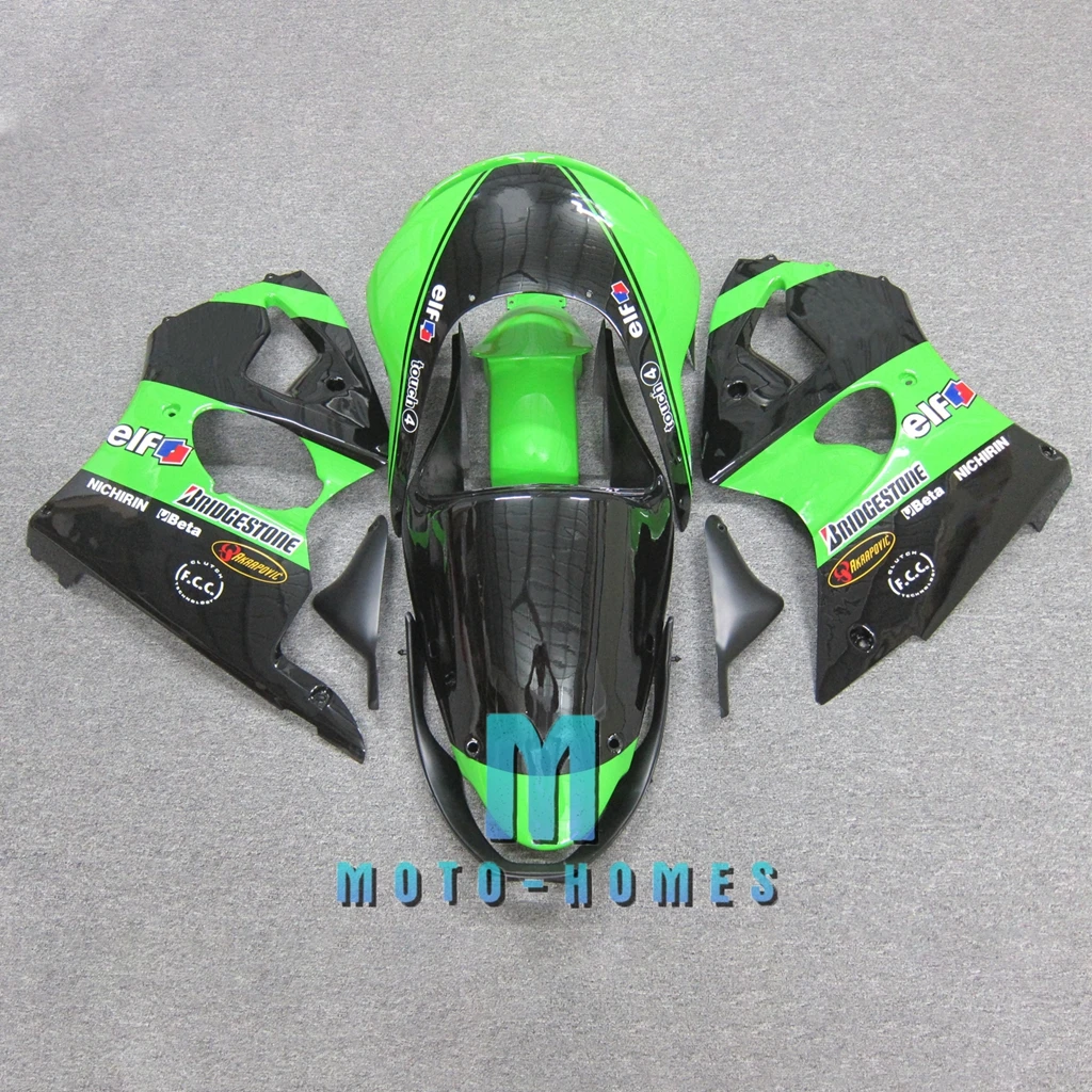 Motorcycle Bodywork For Kawasaki Ninja 1998 1999 ZX6R ZX 6R 98 99 Black Green High Quality ABS Plastic Aftermarket Rebuild Bike