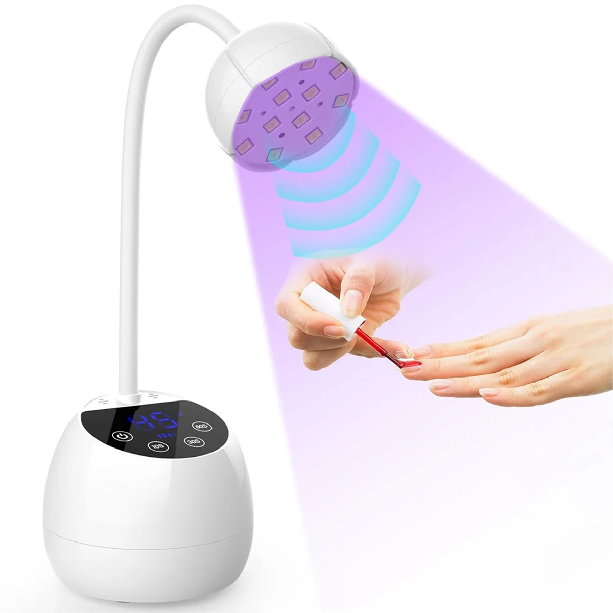 A27U Hot UV LED Nail Lamp Cordless 36W Mini UV Light for Gel X Nails Tips Rechargeable Nail Dryers with & 4 Timer