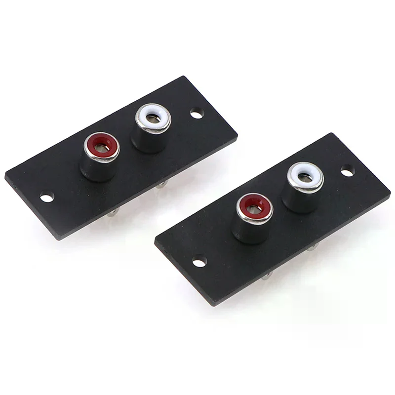 2PCS Adapter 2 Way RCA Copper Core High Temperature Resistant Audio Socket AV High Quality Durable For Daily Use Home Office