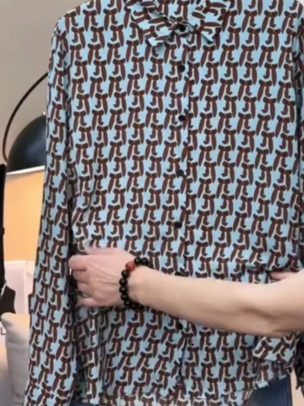 

Floral Print Chiffon irt Women's Long Sve Turn-down Collar Loose Slimming Ele Summer New Sle Korean Version Top