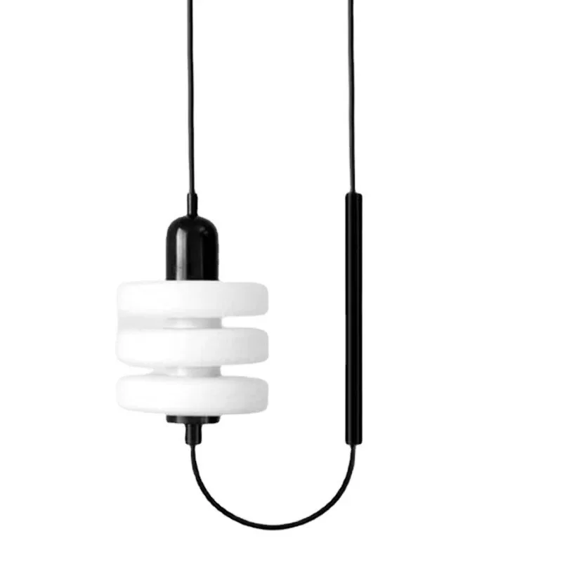 

Nordic new Chinese-style simple single-headed small chandelier, modern bedroom bedside restaurant bar, glass chandelier