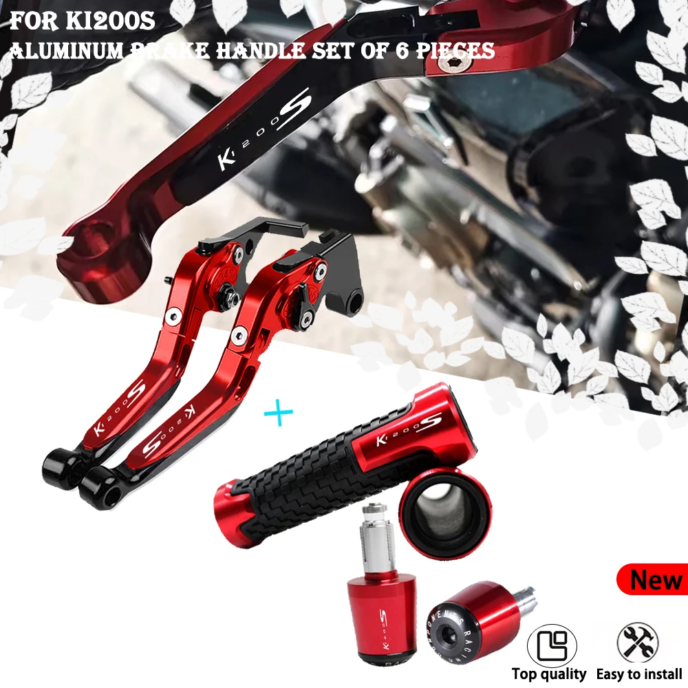 For K1200S K1200 K 1200 S 2004 - 2008 Motorcycle Brake Clutch Levers Handlebar Grips Handle Bar Grip Ends Accessories.