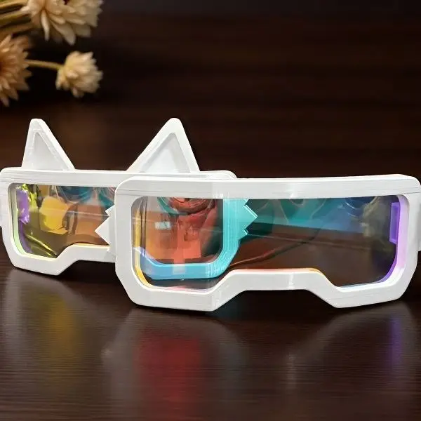 Fursuit Tierbrille, trendige Brille für Kemono und Kigurumi, Requisite, pelzige Dekoration, Zubehör, Cosplay