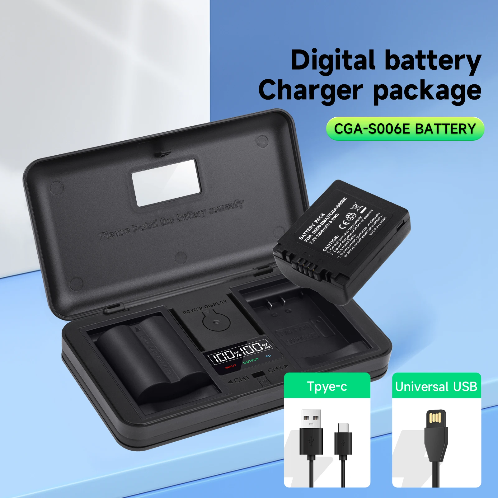 PALO CGA-S006E S006E 1200mAh Eddie ion Caméra Batterie Rechargeable Pour DMC-FZ7 FZ8 FZ18 FZ28 FZ30FZ35 FZ38 FZ50 GK Avec Chargeur