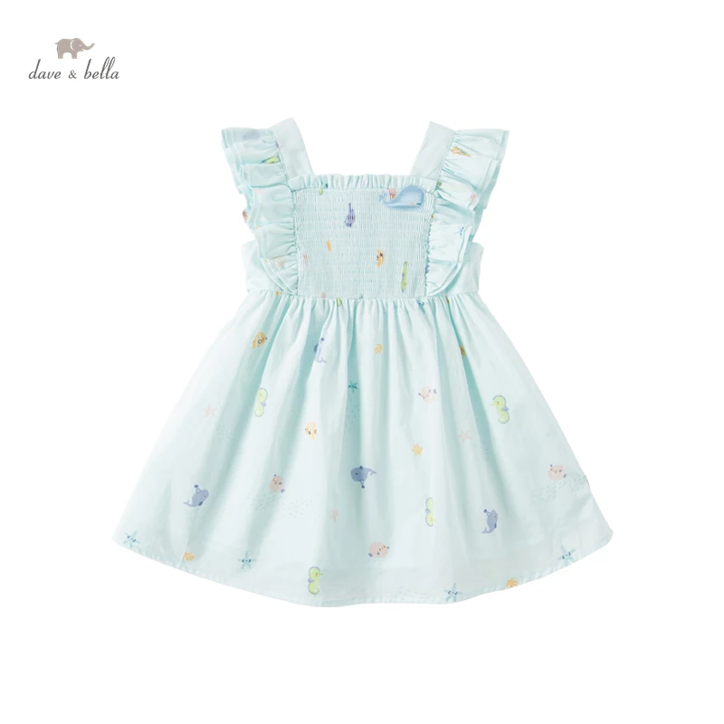 

Dave Bella Girl's Dress Children's Baby Summer Lovely Sweet Fashion Sleeveless Floral Princess Party Outdoor DB2234116