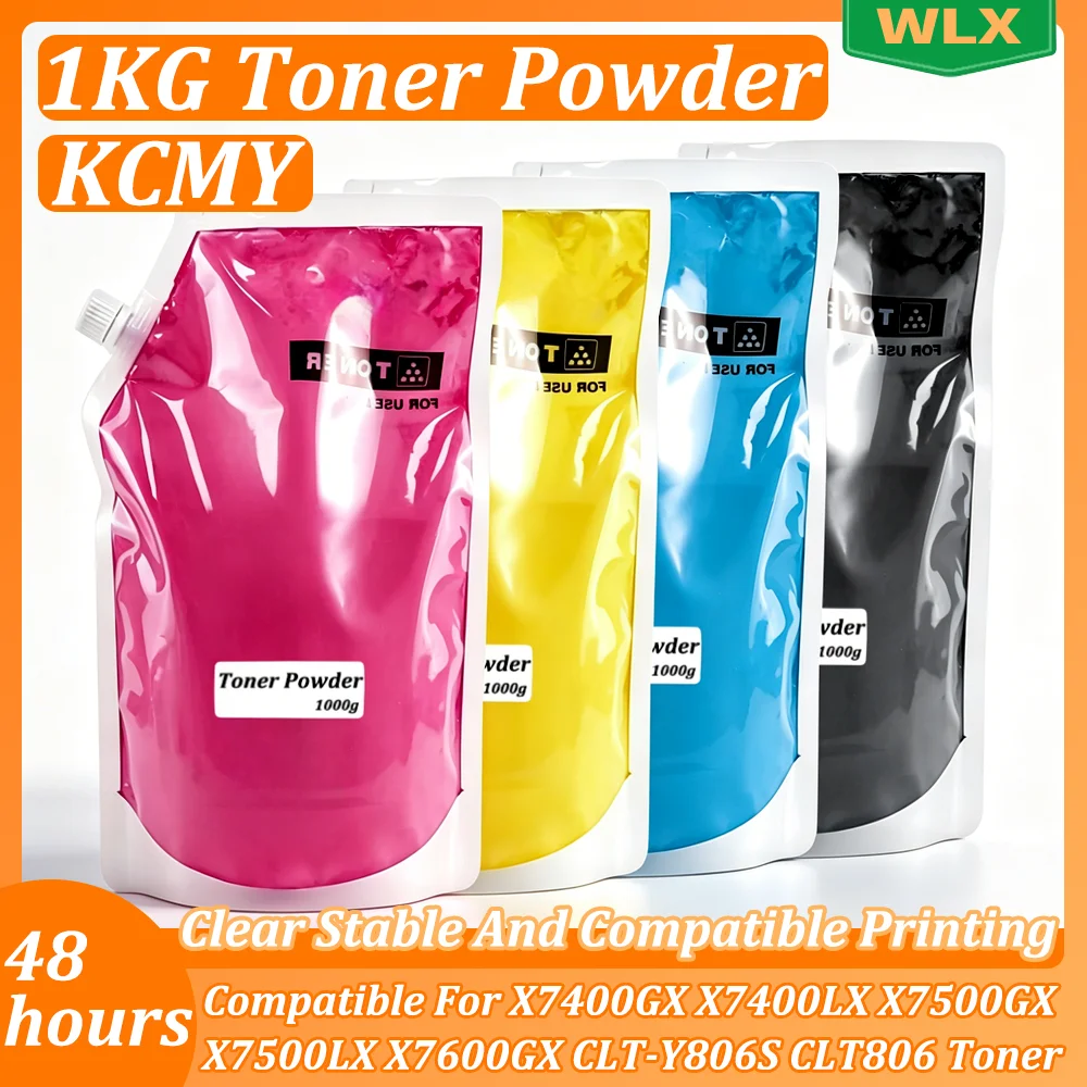 1KG Toner Powder Compatible For Samsung X7400GX X7400LX X7500GX X7500LX X7600GX CLT-Y806S CLT806 Toner