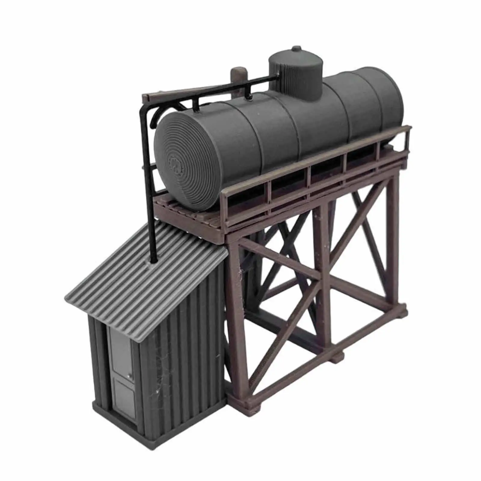 

HO 1/87 Scale Miniature Model Water Tank Assembly Landscape Oil Storage Tank Model for Cabinet