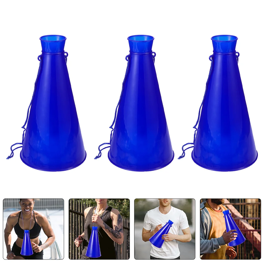4 Pcs Mini Football Cheering Horn Trumpets Toy Megaphones Party Outdoor Playthings Blue Speaker