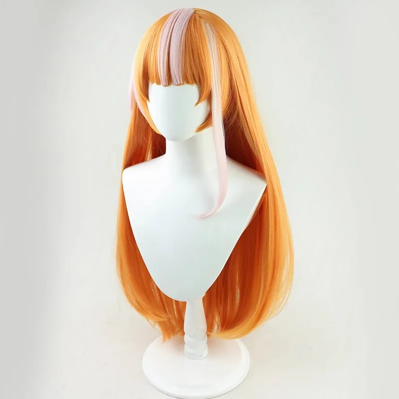 Peluca de Cosplay de Anime Uma Musume Pretty Derby Akikawa Yayoi, accesorio para fiesta de Halloween, pelo sintético de fibra resistente al calor + gorro de peluca