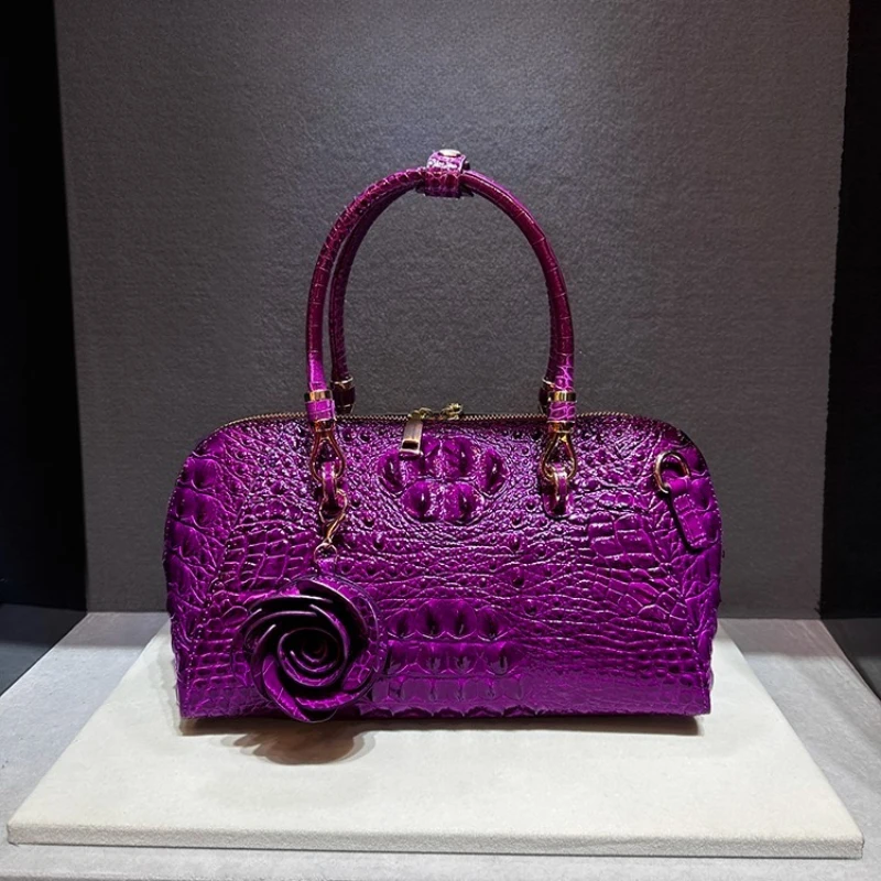 

Leather Crocodile Pattern Handbag New Fashion Shoulder Large Capacity Crocodile Pillow Bags for Women Bolso Marca Lujo
