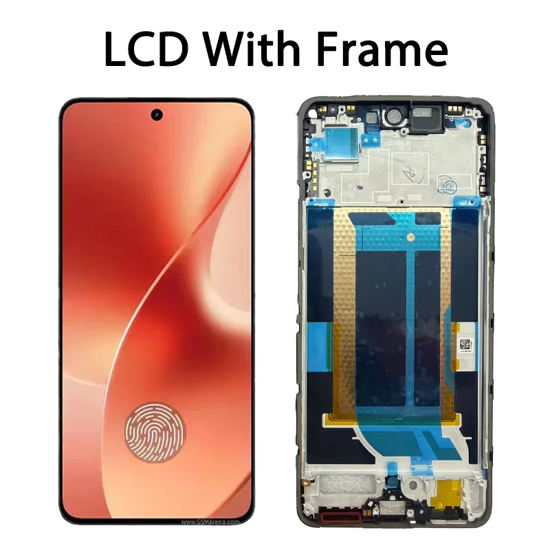 6.77인치 AMOLED Realme 15 5G용 LCD 디스플레이 스크린 터치 디지타이저 어셈블리 교체 부품 (프레임 포함)
