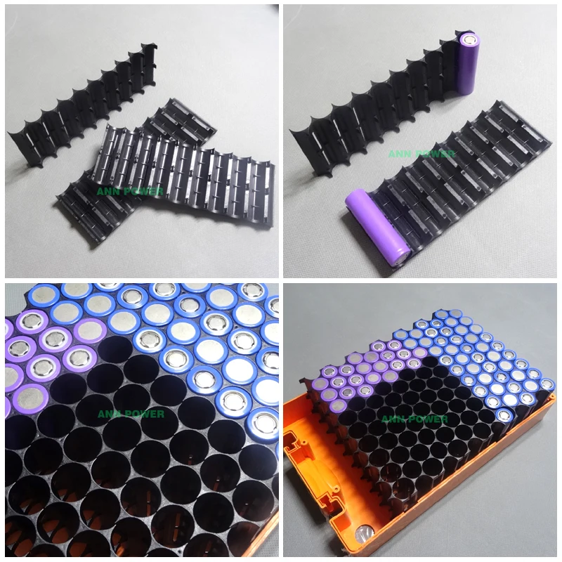 18650 battery 10P 13P holder for 10S 36V 13S 48V battery pack 2*10 2*13 plastic holder 18650 lithium battery bracket